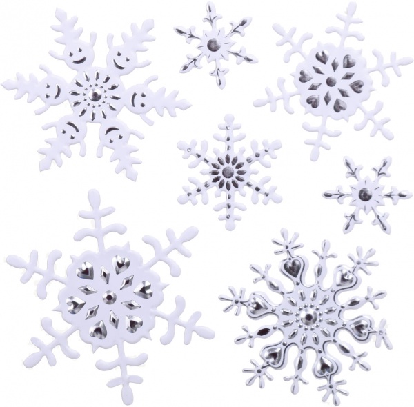 Наклейка декоративная силиконовая микс (4 дизайна) в ассортименте 17x17 см