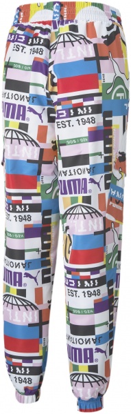 Штани Puma PI AOP Woven Track Pants 53024302 р. L різнокольоровий