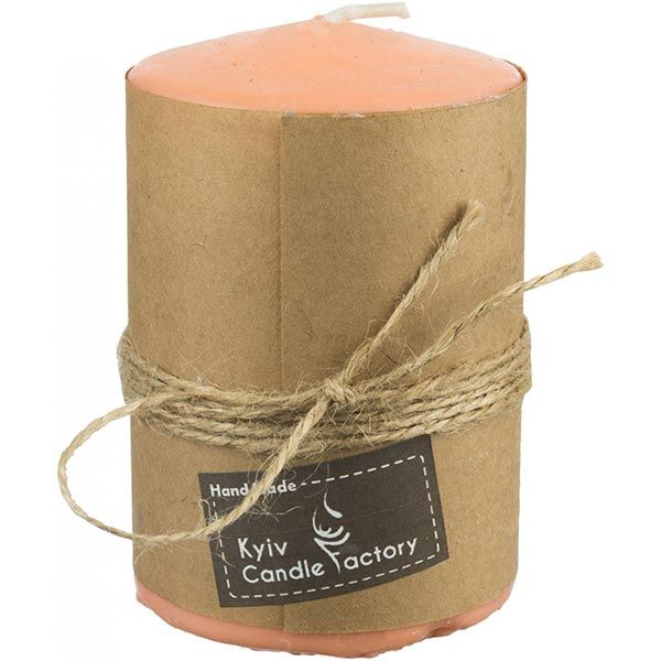 Свеча Candle Factory EcoLife оранжевая пастельная 90 мм