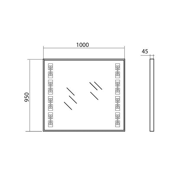 Дзеркало Аква-Родос Венеція 100 см