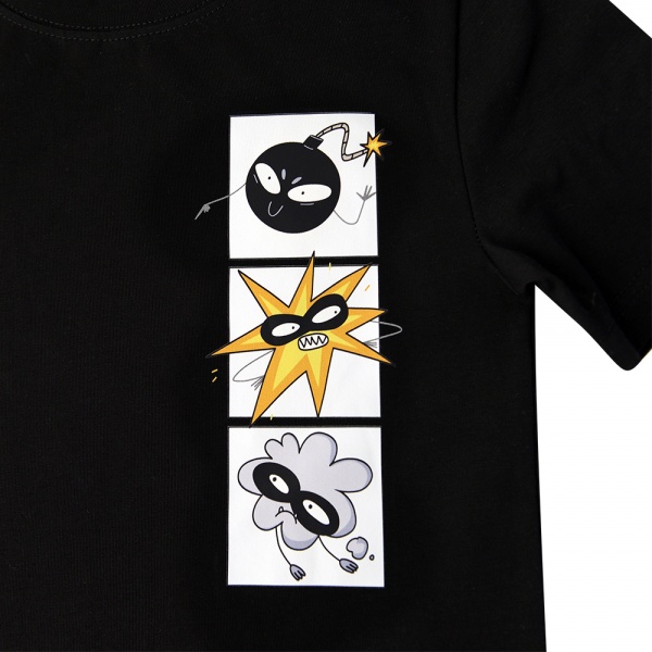 Футболка для девочек/для мальчиков WP Merchandise Бубух р.152 черный FWPTSBUBUH23BK152 