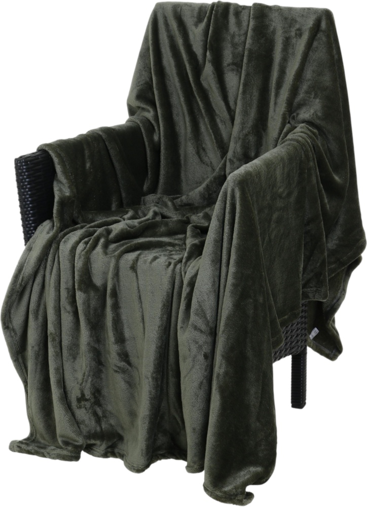 Плед Solid Deep Green 200x220 см зеленый La Nuit