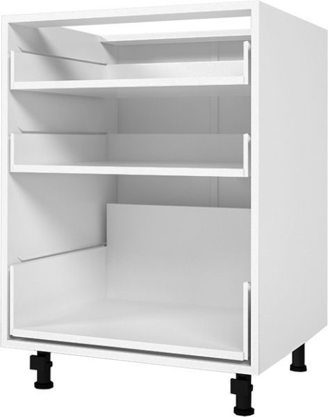 Тумба нижняя Грейд с 3-ма метабоксами 600x820x522 мм белый 