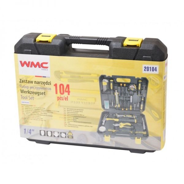 Набор ручного инструмента WMC TOOLS 1/4'' 104 шт. 20104