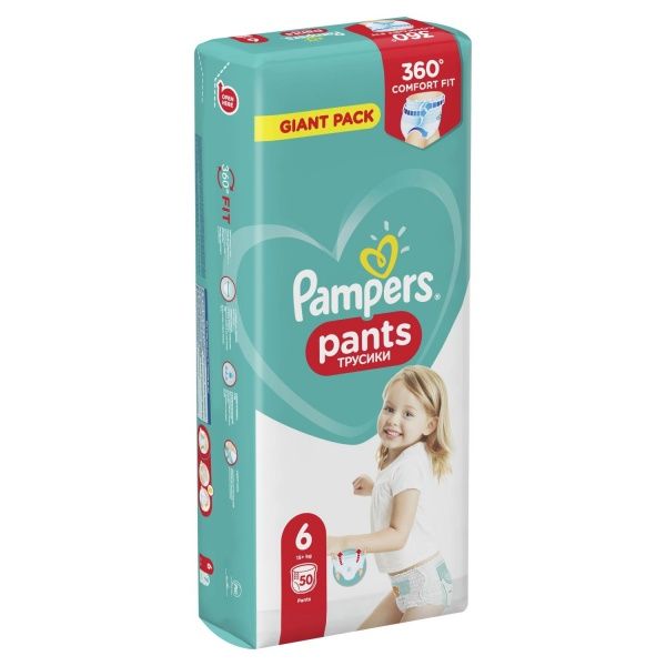 Підгузки-трусики Pampers Pants Розмір 6 (15+ кг) 50 шт.
