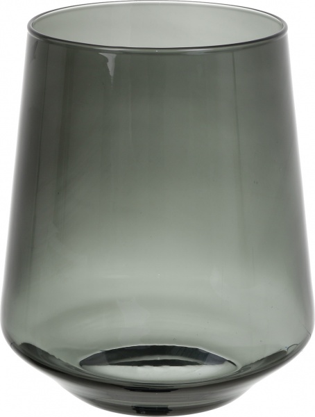 Ваза скляна Wrzesniak Glassworks Fin Grey 17-10546A 24,5 см сірий 