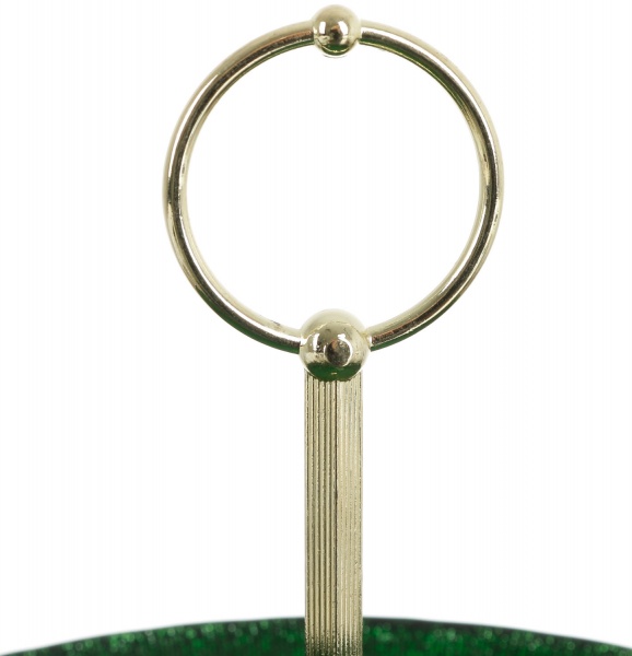 Фруктовниця двохярусна Focus 21+28 см зелена Dekor Cam 