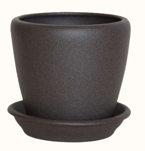 Горщик керамічний Оріана-Запоріжкераміка Грация крошка овальний 20 л шоколад (056-01-129) 