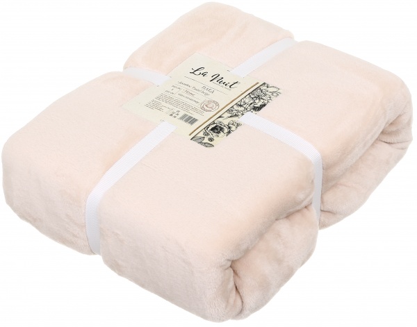 Плед Frannel Solid PASTEL BEIGE 200x220 см бежевый La Nuit 