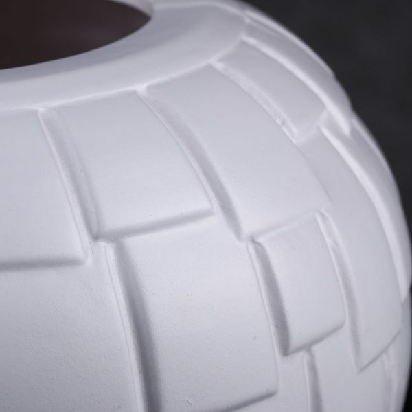 Ваза керамическая Roof 23x23 см белая