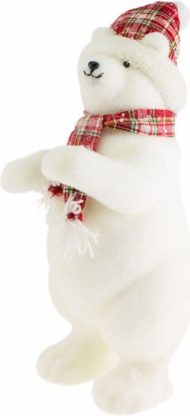 Декоративная фигура Мишка в шапке и шарфике 57 см 