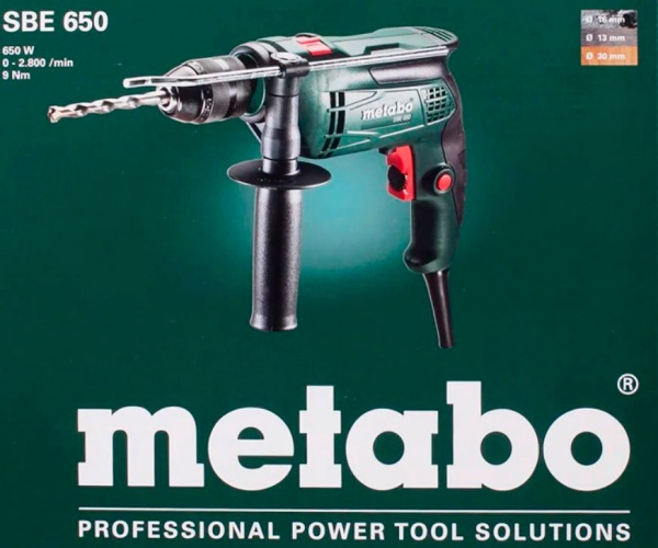 Дриль ударний Metabo SBE 650 2800 об/хвл 600742000