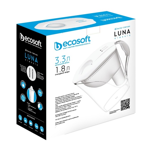Фильтр-кувшин Ecosoft Luna Classic 3,3 л (FMVLUNAWEXP)