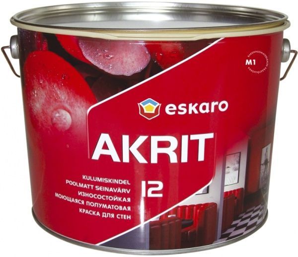 Краска Eskaro Akrit 12 белый 0,95л 1,12кг