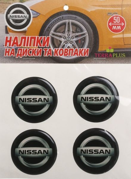 Наклейка TERRAPLUS на колпаки и диски Nissan 50 мм
