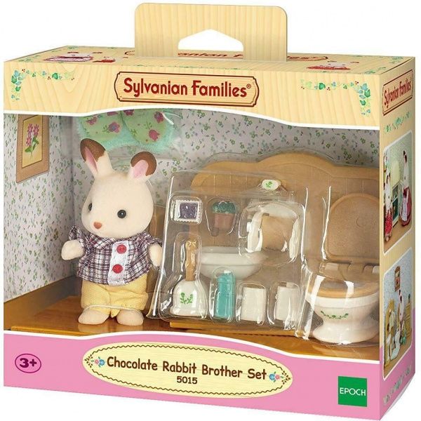 Ігровий набір Sylvanian Families Шоколадний Кролик-Брат у вбиральні 
