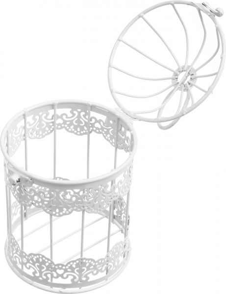 Клітка декоративна Cage Мереживо 11х11х18 см білий 