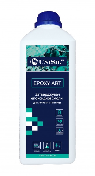 Затверджувач епоксидної смоли для заливки стільниць Epoxy Art UniSil глянець безбарвний 1,14кг