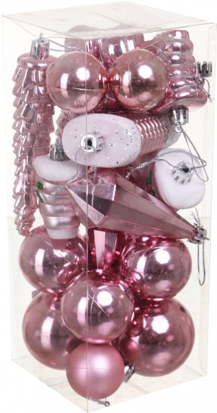 Набор елочных игрушек 5-10 см в ассортименте (T21-16) 21 шт./уп.