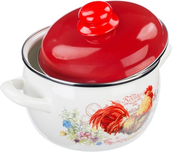 Кастрюля с крышкой Принц 3 л Золотой петушок 2681 Metrot