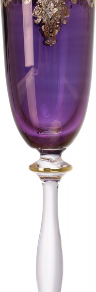 Набор бокалов для шампанского Violet and Gold 190 мл 6 шт. Combi 