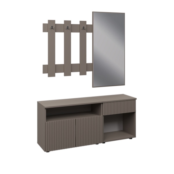 Прихожая с зеркалом Вісент Меган МГ13 1498х416х2100 мм кашемир 