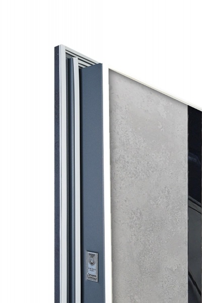 Дверь входная Abwehr MG3 535 086П (Бтантр+БС) /ЛКс+Ч ЛК(вн) бетон антрацит / бетон серый 2050х860 мм правая