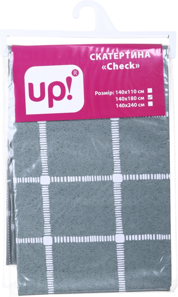 Скатерть Check 140x180 см серый UP! (Underprice)