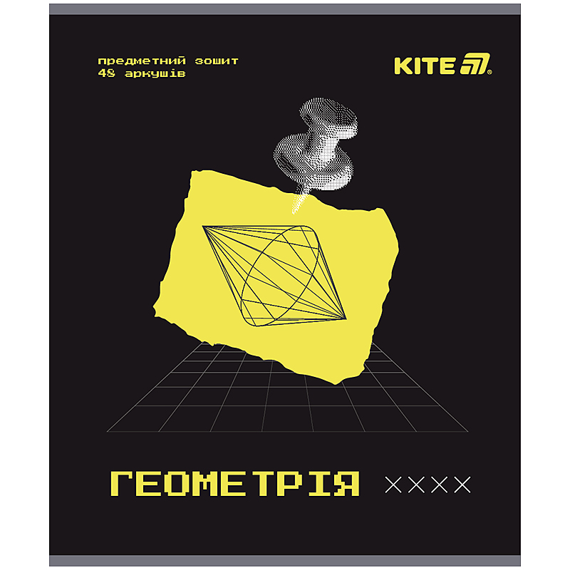 Тетрадь предметная 48 лист. клетка Techno геометрия KITE