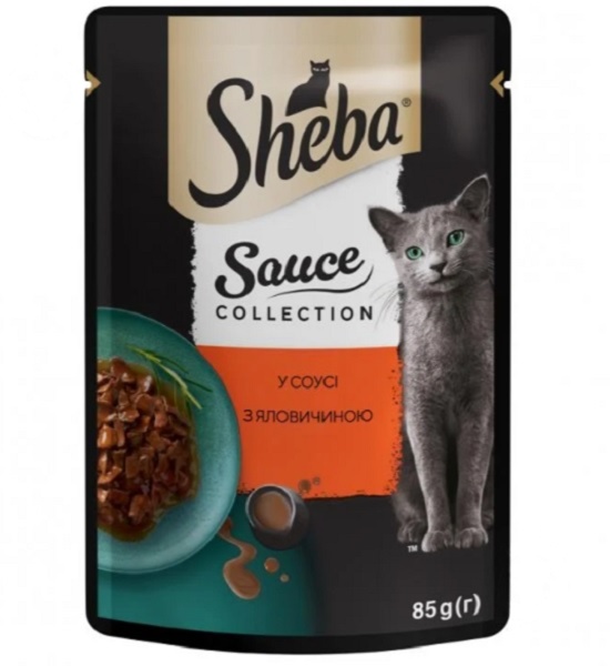 Консерва для котов от 1 года Sheba с говядиной