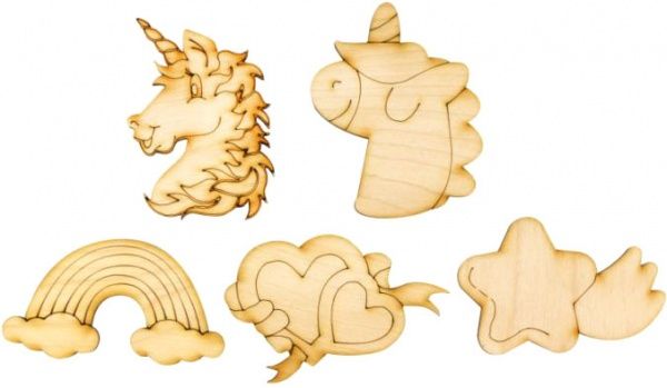 Набор заготовок Единороги 15 шт Rosa Talent 