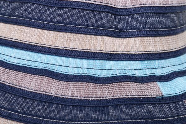 Капелюх Смужка синьо-бежевий one size