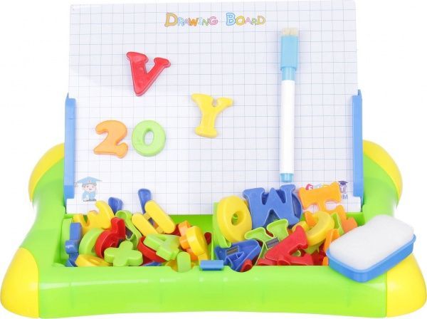 Доска магнитная First Classroom ABC с набором фигурок зеленая HM1115A/gree