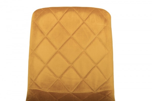 Стул обеденный Лацио велюр горчичный/черный