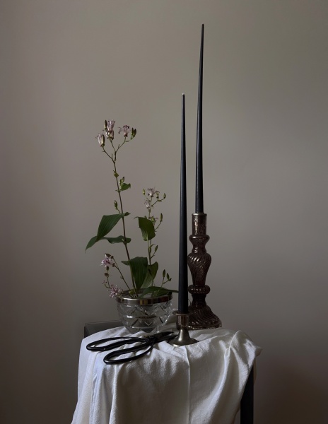 Набір свічок black 45 см 4 шт.