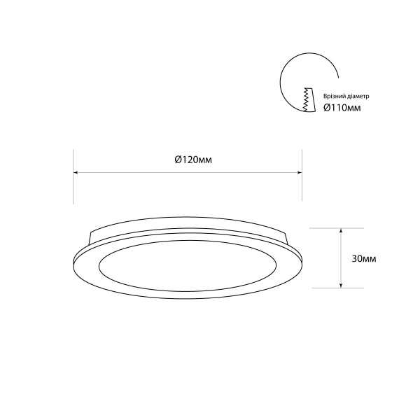 Светильник потолочный Светкомплект SDAL-R 10 Вт 4500 К черный 