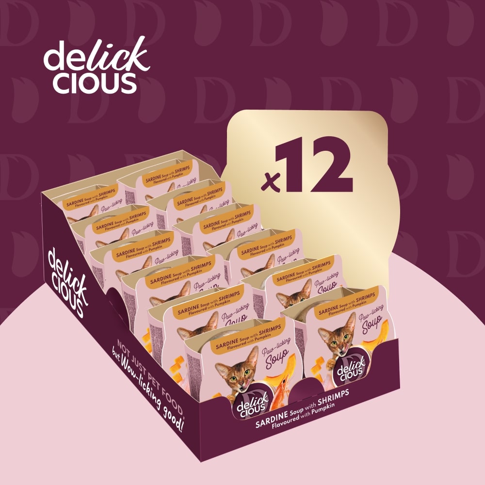 DELICKCIOUS суп из сардины с креветками и добавлением тыквы 80 г