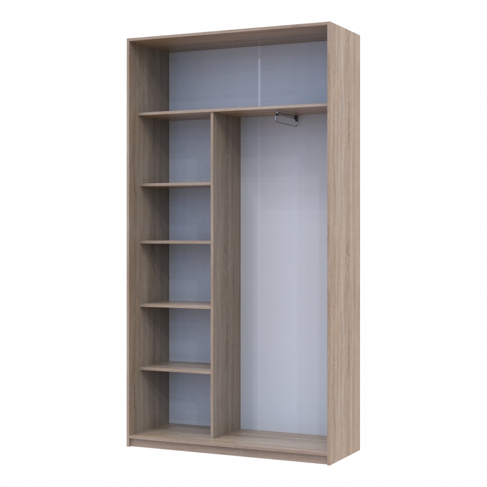 Шафа-купе Сіті Лайт Doros ДСПдзеркало 1,2 м 1200x450x2250 мм дуб сонома двері ДСП/дзеркало