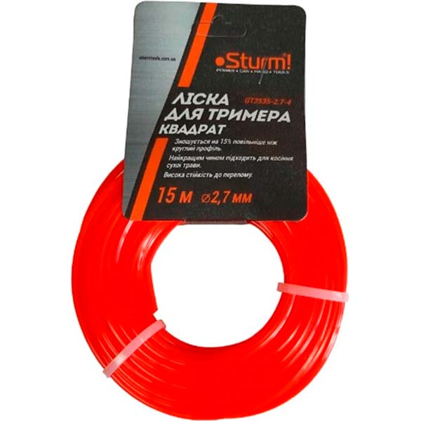 Леска для триммеров Sturm GT3535-2.7-4 15 м квадрат O2.7 мм