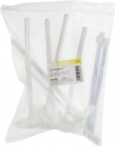 Дюбель фасадный для теплоизоляциидля минеральной ваты с термомостом 10x180 мм 5 шт. Expert Fix