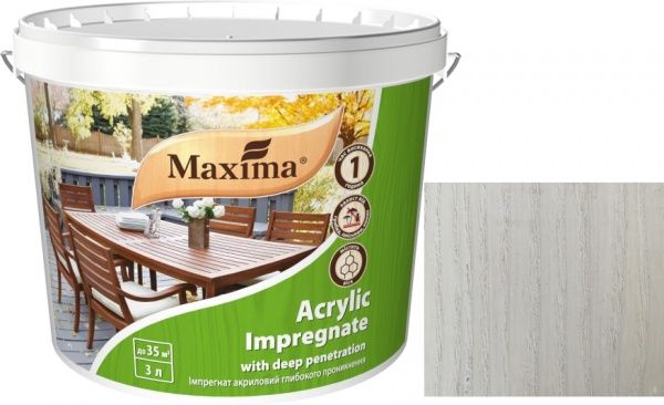Імпрегнат Maxima акриловий глибокого проникнення білий мат 3 л