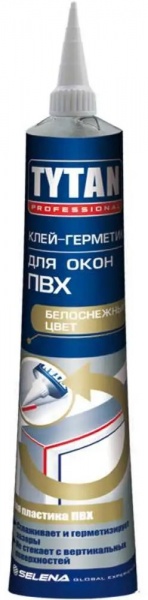 Клей-герметик Tytan Professional для окон ПВХ 180 г белый