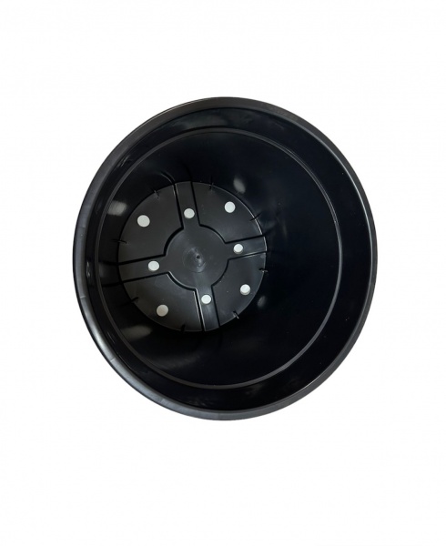 Горщик пластиковий Оранжерея технічний 45 л круглий black 