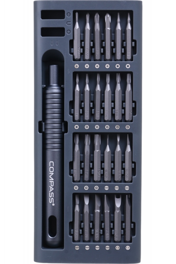Набор бит и отвертка Compass для точных работ 50 в 1 CP-PS-50