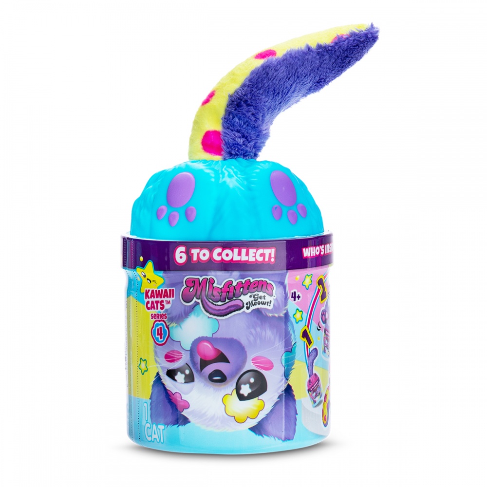 Мягкая игрушка Misfittens Mini W4 – Котик в банке разноцветный 03948(W4)
