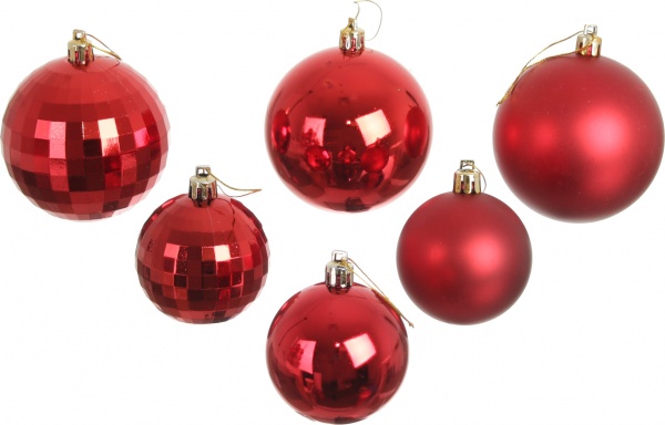 Набір ялинкових куль d 100/80/60 мм в асортименті 42 шт./уп.