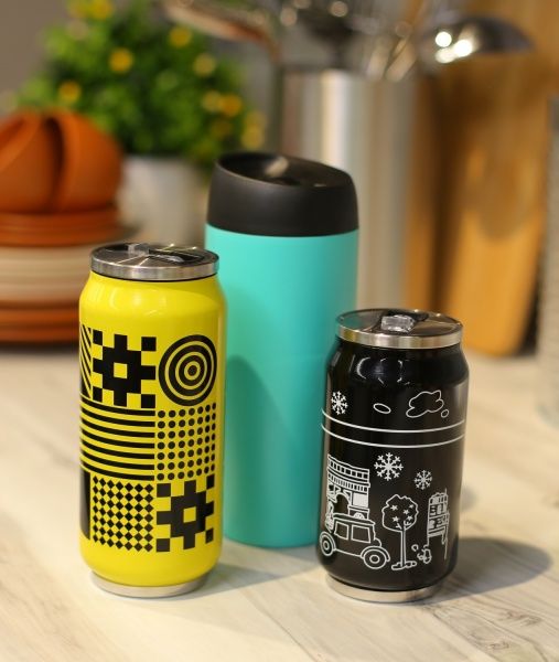 Термочашка Yellow geometry 400 мл Flamberg