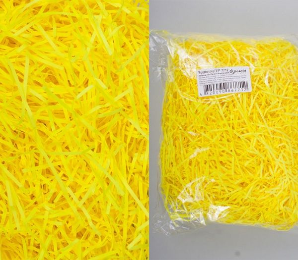 Наполнитель бумажный Бумагия Экофиллер 50 г ярко-желтый 