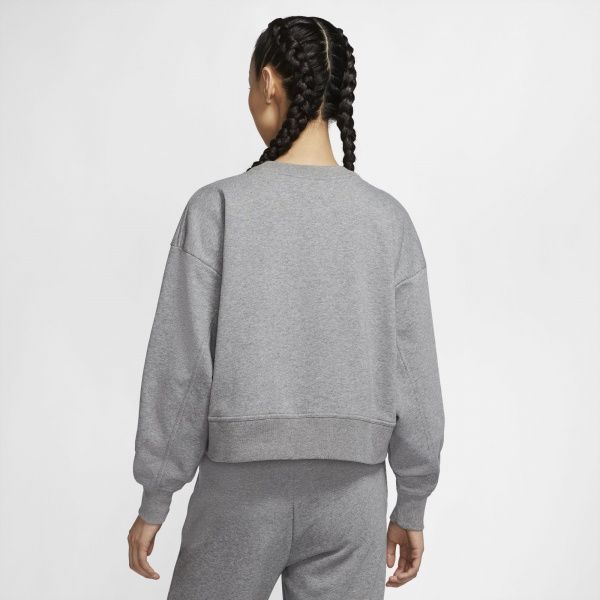 Джемпер Nike W NK DRY GET FIT CREW SWSH CU5506-091 р. S серый меланж