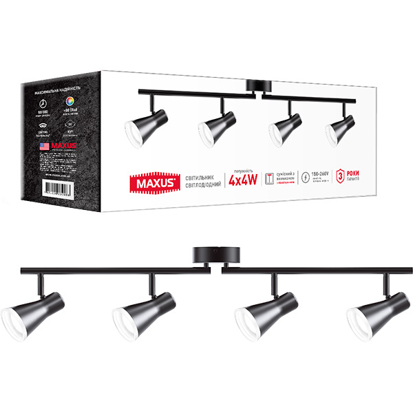 Спот Maxus Spot Light MSL-02C 4x4 Вт черный 
